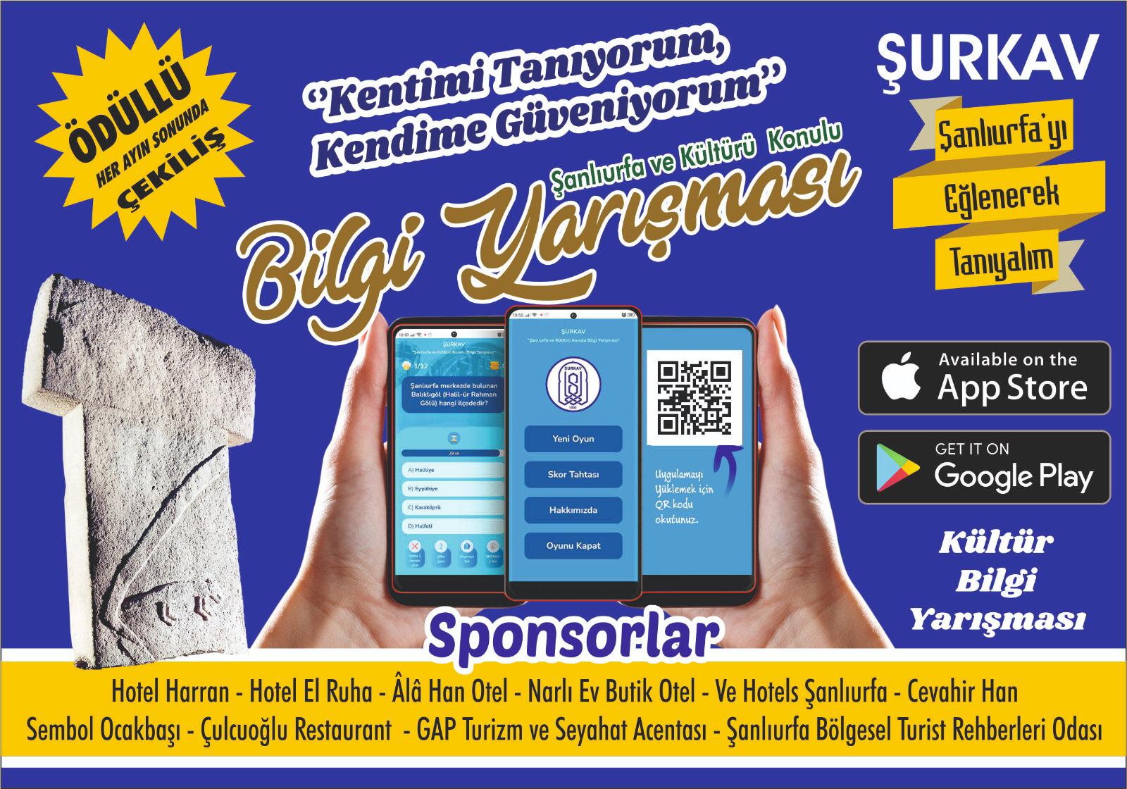 ŞURKAV Mobil Uygulama Kültür Bilgi Yarışması Kazananları Belli Oldu