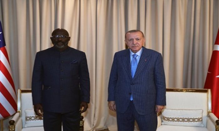Cumhurbaşkanı Erdoğan, Liberya Devlet Başkanı Weah ile bir araya geldi