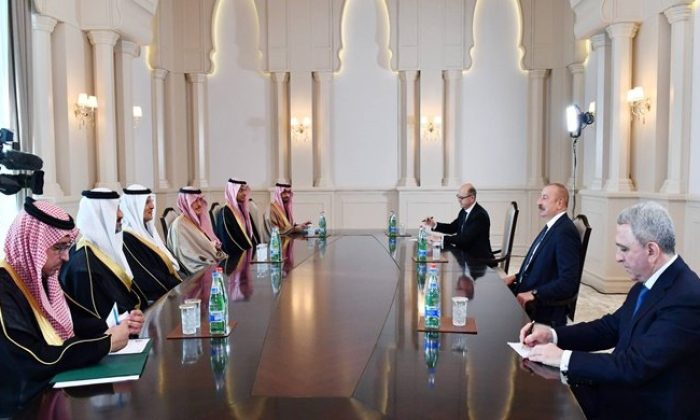 İlham Aliyev, Suudi Arabistan Enerji Bakanı başkanlığındaki bir heyeti kabul etti