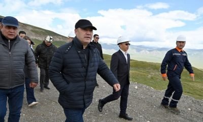Президент Садыр Жапаров посетил золоторудное месторождение Солтон-Сары в Нарынской области