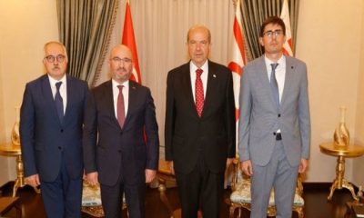 Cumhurbaşkanı Ersin Tatar, Mahmut Sami Şahin başkanlığındaki Türk Standartları Enstitüsü (TSE) yönetimini kabul ederek görüştü