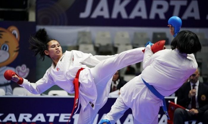 Up-and-coming karatekas show strength on day 1 of #Karate1Jakarta