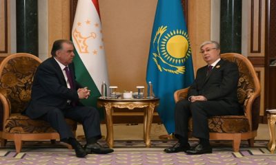 Cumhurbaşkanı Kasım-Jomart Tokayev, Tacikistan Devlet Başkanı Emomali Rahmon ile görüştü