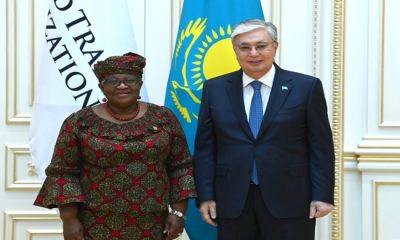 Devlet başkanı DTÖ Genel Direktörü Ngozi Okonjo-Iweala ile görüştü